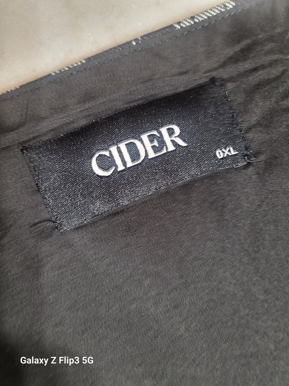 Cider Plaid Asymmetric Side Buckle Mini Dress Black White Square Neck 0XL Plus. - Picture 10 of 13